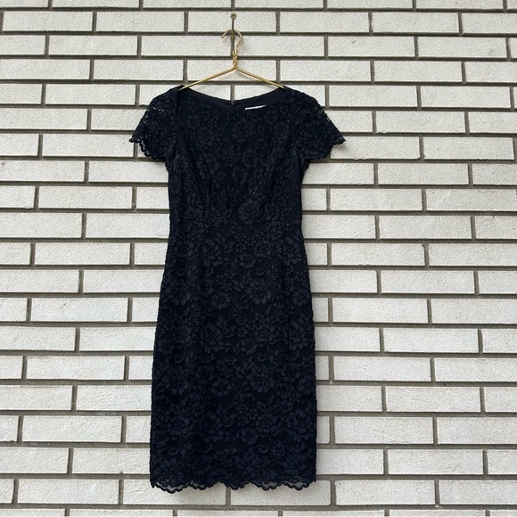 DVF Diane Von Furstenberg Ainsley Lace Sheath Dress Black - Picture 3 of 16